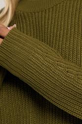 YOURS Plus Size Olive Green Drop Shoulder Jumper | Yours Clothing 6