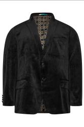 BadRhino Big & Tall Black Tailored Velvet Blazer