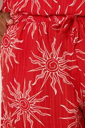 YOURS Plus Size Red Sun Print Cami Top | Yours Clothing 4