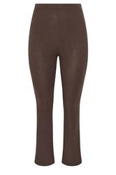YOURS Plus Size Chocolate Brown Flare Leggings | Yours Clothing 5