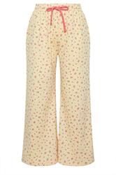 LIMITED COLLECTION Plus Size Yellow Ditsy Floral Straight Leg Joggers | Yours Clothing 5