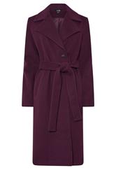 LTS Tall Burgundy Red Formal Wrap Belted Midi Coat | Long Tall Sally 5