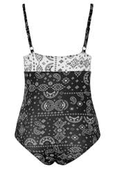 YOURS Plus Size Black Bandana Tie Swimsuit | Yours Clothing 8