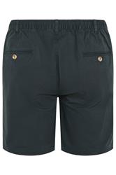 D555 Big & Tall Navy Blue Elasticated Stretch Shorts | BadRhino 4