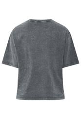 LIMITED COLLECTION Plus Size Grey Acid Wash Seam Detail Top | Yours Clothing 6