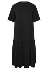 YOURS Plus Size Black Drop Waist Maxi Dress | Yours Clothing 5