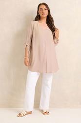 EVANS Plus Size Blush Pink Double Layer Blouse | Evans 1