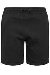 BadRhino Big & Tall Black Skull Printed Jogger Shorts | BadRhino 1