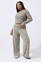 LIMITED COLLECTION Plus Size Natural Brown Fold Over Trousers | Yours Clothing 3