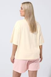 LIMITED COLLECTION Plus Size Ivory White 'Guava' Stud T-Shirt | Yours Clothing 2