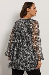 EVANS Plus Size Spot Print Chiffon Blouse | Evans 4