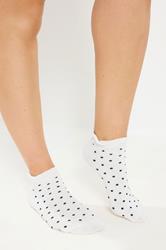 YOURSET 4 PACK Plus Size Pink Polka Dot Liner Socks | Yours Clothing 1