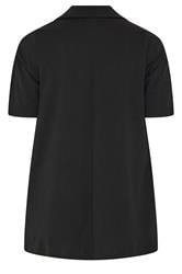 YOURS Plus Size Black Short Sleeve Blazer | Yours Clothing 7
