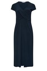 YOURS LONDON Curve Navy Blue Twist Front Dress