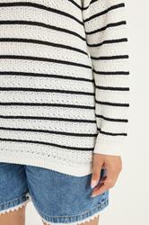 YOURS Plus Size Cream Stripe Knitted Jumper | Yours Clothing 4