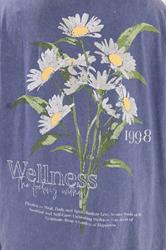 YOURS Plus Size Blue 'Wellness' Daisy Back Print T-Shirt | Yours Clothing 5