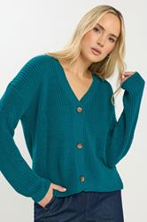 LTS Tall Women's Teal Blue V-Neck Cardigan | Long Tall Sally 3