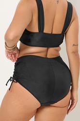 YOURS Plus Size Navy Blue Super High Waisted Tummy Control Bikini Briefs | Yours Clothing 4