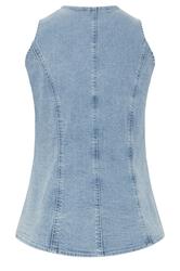 LTS Tall Women's Light Blue Denim Waistcoat | Long Tall Sally  7
