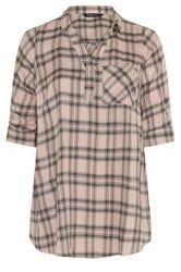 YOURS Curve Pink Check Overhead Shirt