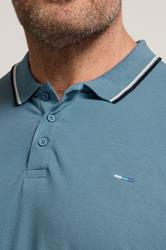 BadRhino Big & Tall Blue Tipped Polo Shirt | BadRhino 2