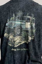 BadRhino Big & Tall Black Extra Long Acid Wash 'Jeep' Graphic Vest | BadRhino 4