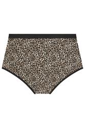 YOURSET 5 PACK Plus Size Black Animal Heart High Waisted Full Briefs | Yours Clothing 10