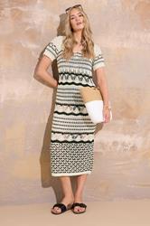 LTS Tall Women's White Crochet Midi Beach Dress | Long Tall Sally 2