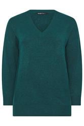 YOURS Curve Teal Blue Soft Touch Knitted Jumper
