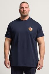 BadRhino Big & Tall Navy Blue Extra Long England Crest T-Shirt | BadRhino 3
