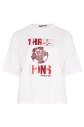 LIMITED COLLECTION Curve White 'Three Lions' England Football T-Shirt