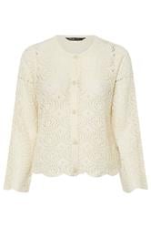 YOURS Plus Size Cream Scalloped Crochet Cardigan | Yours Clothing 5