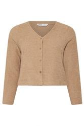 YOURS Curve Camel Brown Chenille Cardigan