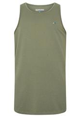 BadRhino Big & Tall 3 Pack Blue/Green/Brown Extra Long Plain Vest Top | BadRhino 8