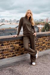 LTS Tall Chocolate Brown Wide Leg Joggers | Long Tall Sally 3