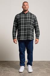 BadRhino Big & Tall Green Check Long Sleeve Shirt | BadRhino 1
