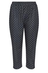 LIMITED COLLECTION Curve Black Polka Dot Barrel Trousers