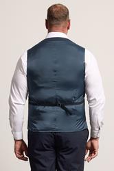 D555 Big & Tall Black Suit Waistcoat | BadRhino 2