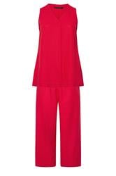 EVANS Plus Size Set Red Linen Vest & Trouser | Evans 8