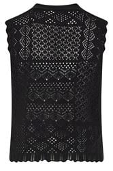 LIMITED COLLECTION Plus Size Black Floral Embroidered Knitted Waistcoat | Yours Clothing 6