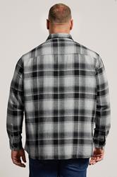 BadRhino Big & Tall Black Check Long Sleeve Shirt | BadRhino 2