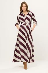STAR Burgundy Red Stripe Shirt Dress | StarByJM 2