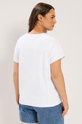 YOURS Plus Size White Peplum T-Shirt | Yours Clothing 2