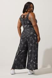 LIMITED COLLECTION Plus Size Black Summer Print Jumpsuit | Yours Clothing 2