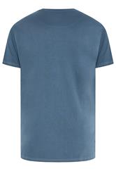 KAM Big & Tall Indigo Blue Vintage Denim Graphic Print T-Shirt | BadRhino 1