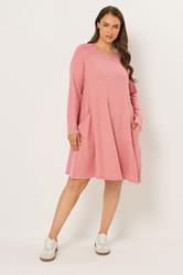 YOURS Plus Size Orange Drape Pocket Dress | Yours Clothing 3