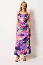 STAR Purple Floral Cowl Neckline Maxi Dress | StarByJM 3