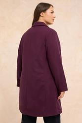 EVANS Plus Size Burgundy Red City Coat | Evans  2