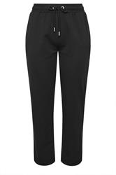 YOURS Plus Size Black Straight Leg Joggers | Yours Clothing 5