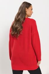 YOURS Plus Size Red Essential Knitted Jumper | Yours Clothing 5